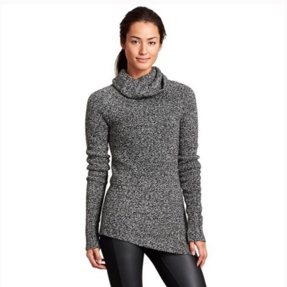 Athleta Sweaters - Athleta Asymmetrical Wool Blend Turtleneck Sweater